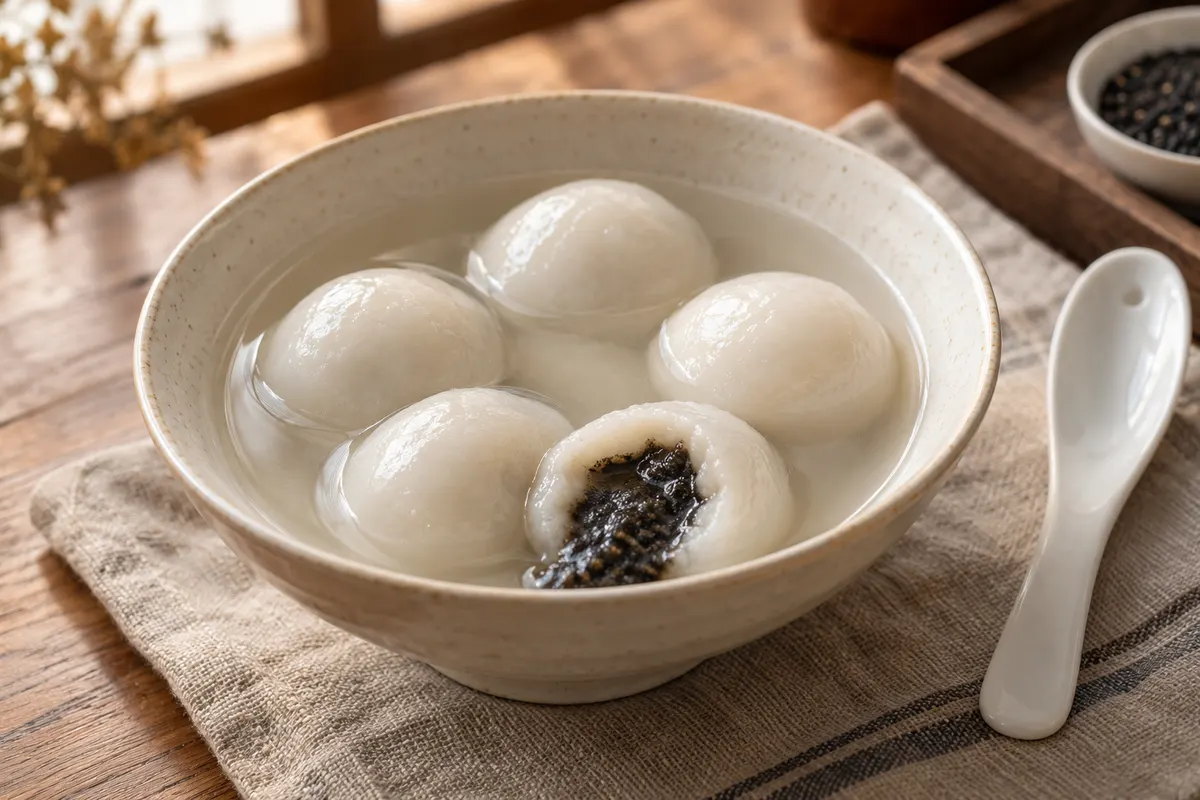 黑芝麻馅汤圆